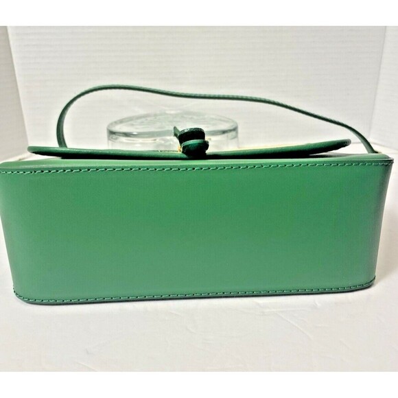 Valentina Fiore Genuine Leather Made in Italy Green  Crossbody Shoulder Handbag - Picture 6 of 16